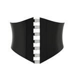 Cinto corset 100% couro - Preto Liso
