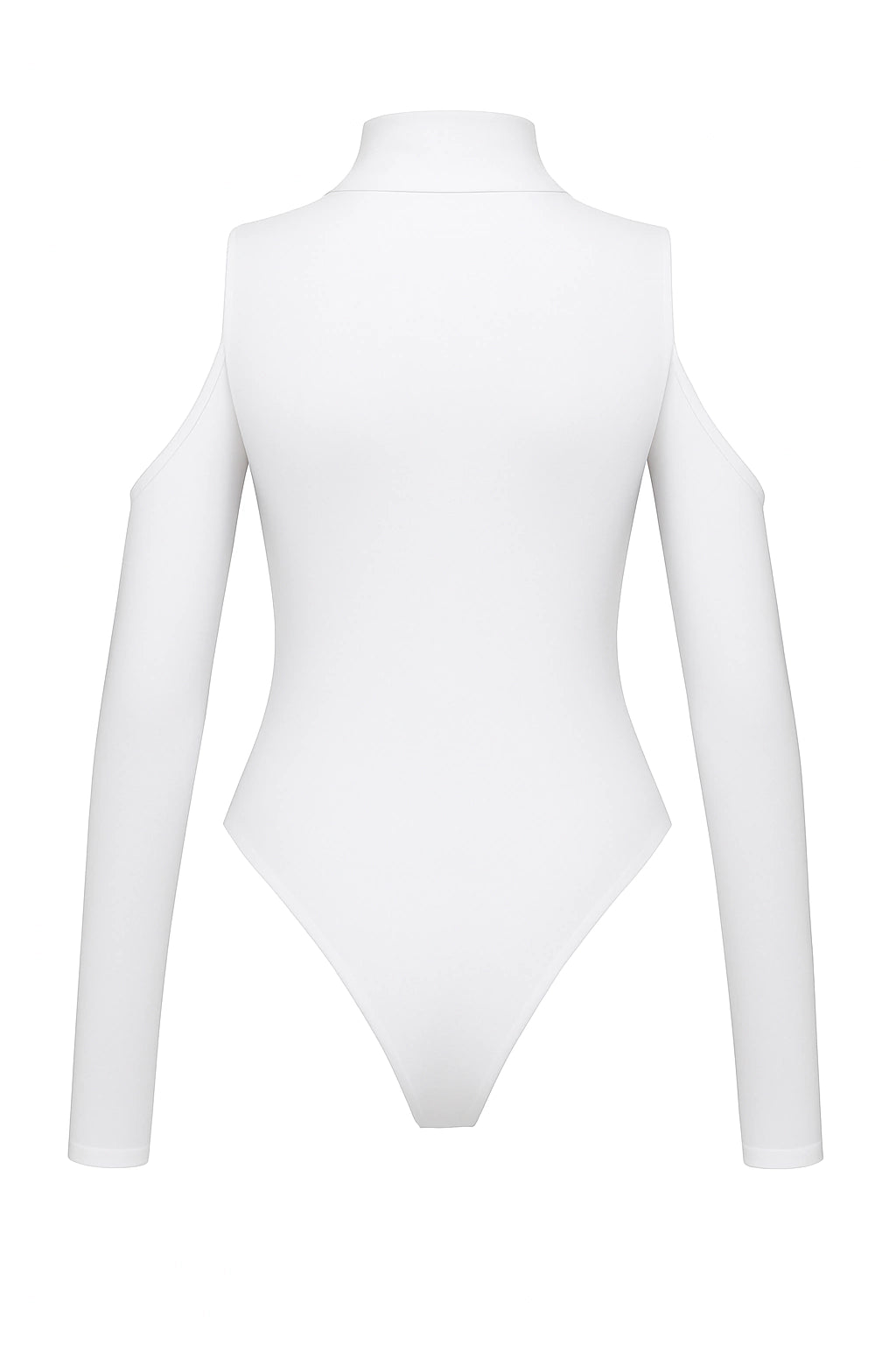 Body com recorte e gola alta - Branco