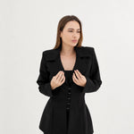 Blazer Acinturado - Preto