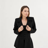 Blazer Acinturado - Preto