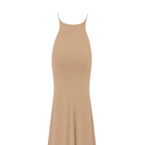 Vestido frente única - Nude Escuro