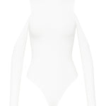 Body com recorte e gola alta - Branco