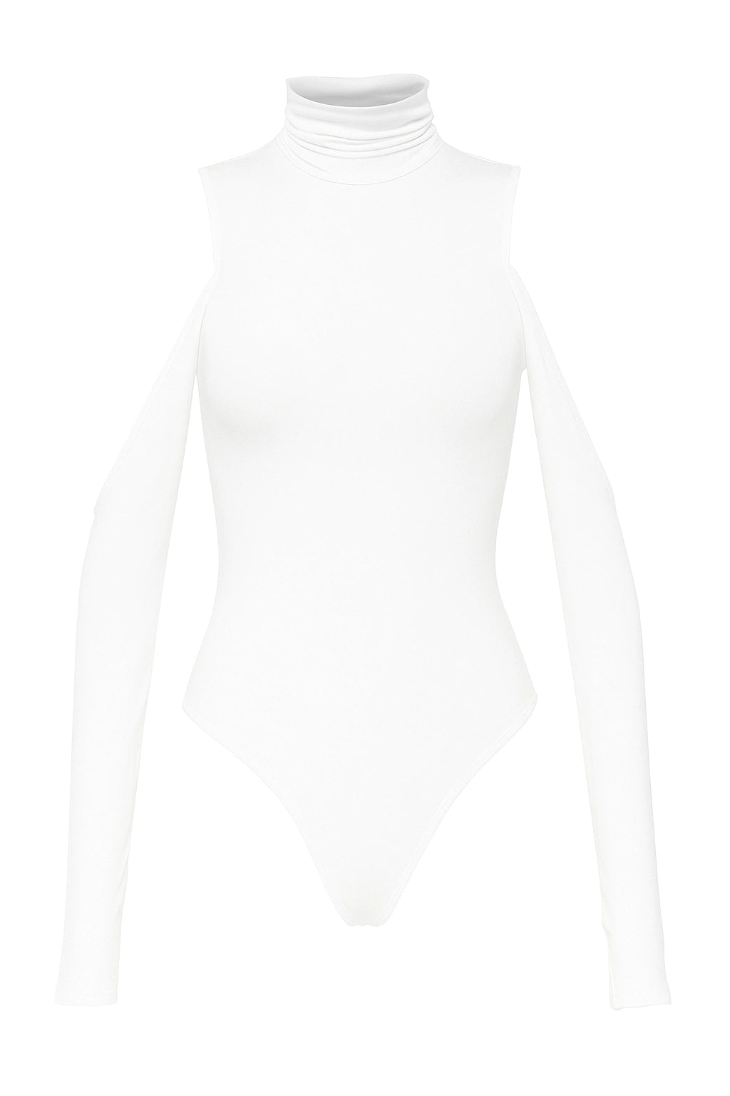 Body com recorte e gola alta - Branco