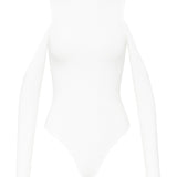 Body com recorte e gola alta - Branco