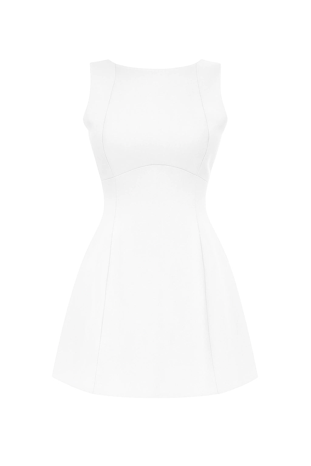 Vestido curto em alfaiataria com decote nas costas - Branco