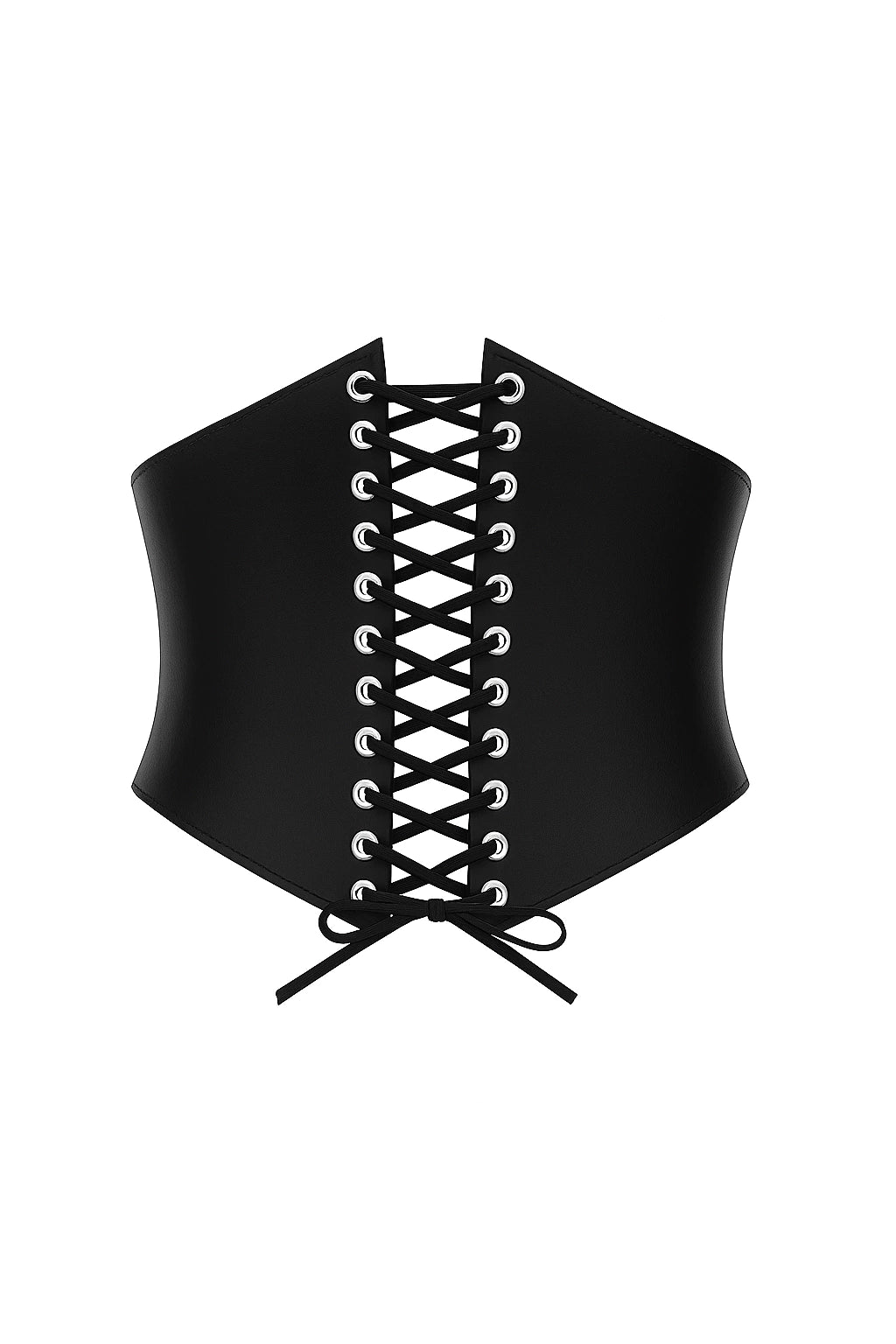 Cinto corset 100% couro - Preto Liso