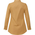 Camisa Tricoline Alongada - Bege