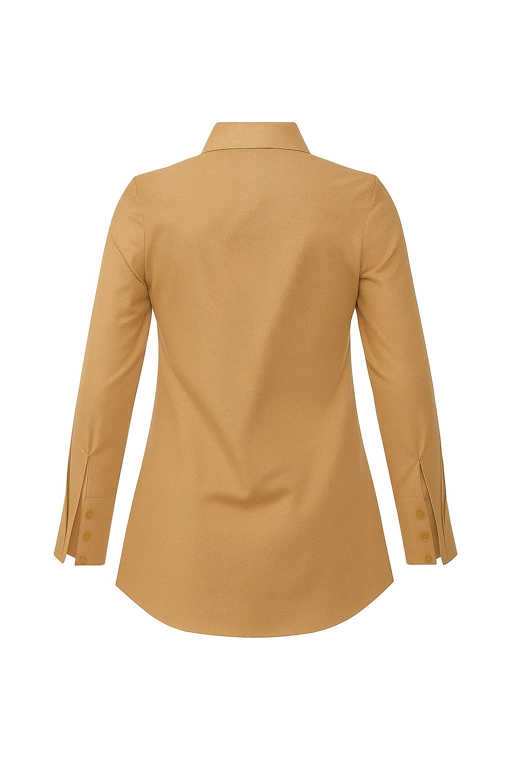 Camisa Tricoline Alongada - Bege