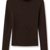 Blusa gola alta - Marrom
