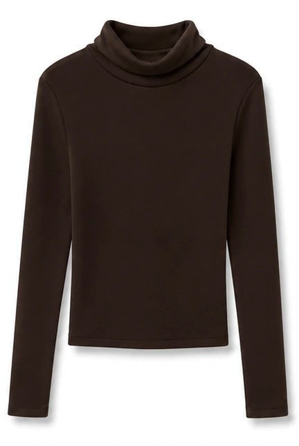 Blusa gola alta - Marrom