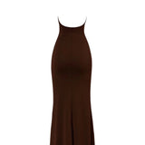 Vestido frente única - Marrom