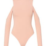 Body com recorte e gola alta - Nude Rosado