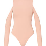 Body com recorte e gola alta - Nude Rosado