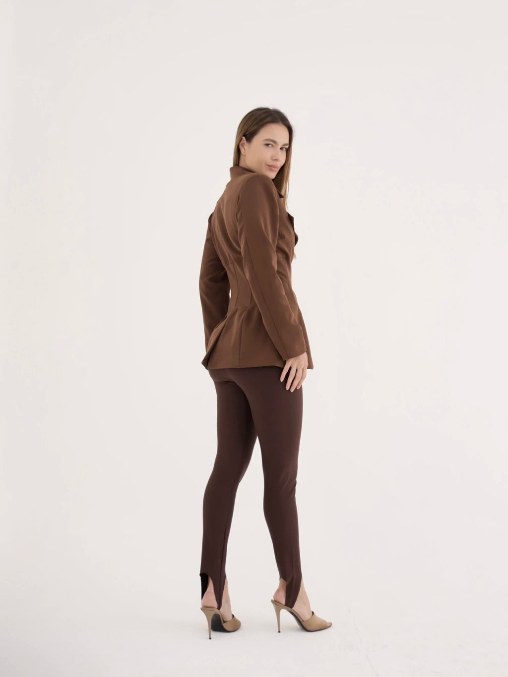 Blazer Acinturado - Marrom