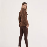 Blazer Acinturado - Marrom