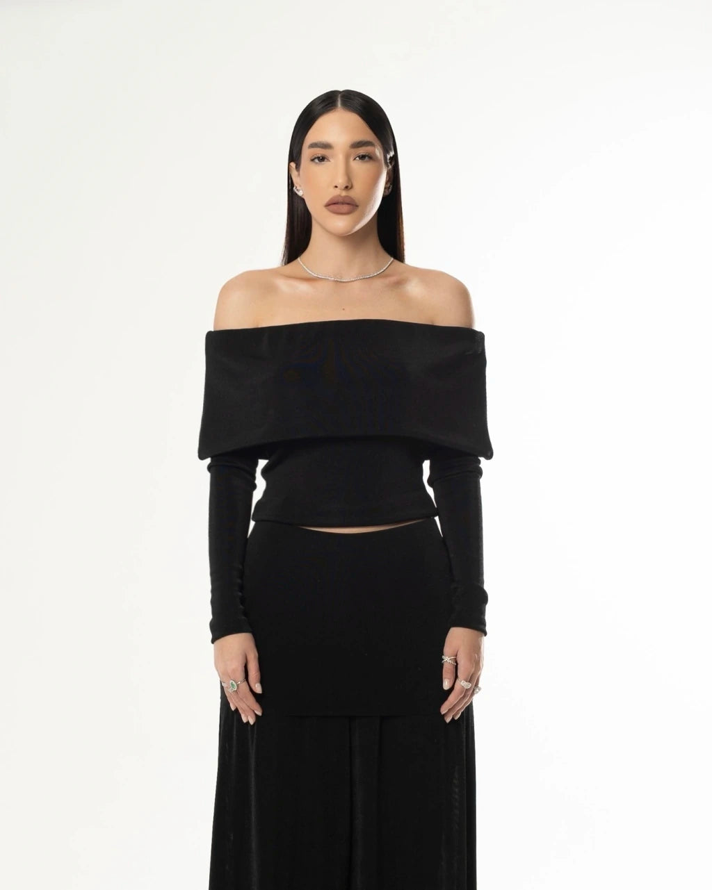 Blusa ombro a ombro - Preto