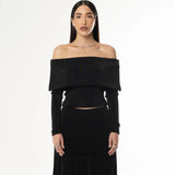 Blusa ombro a ombro - Preto