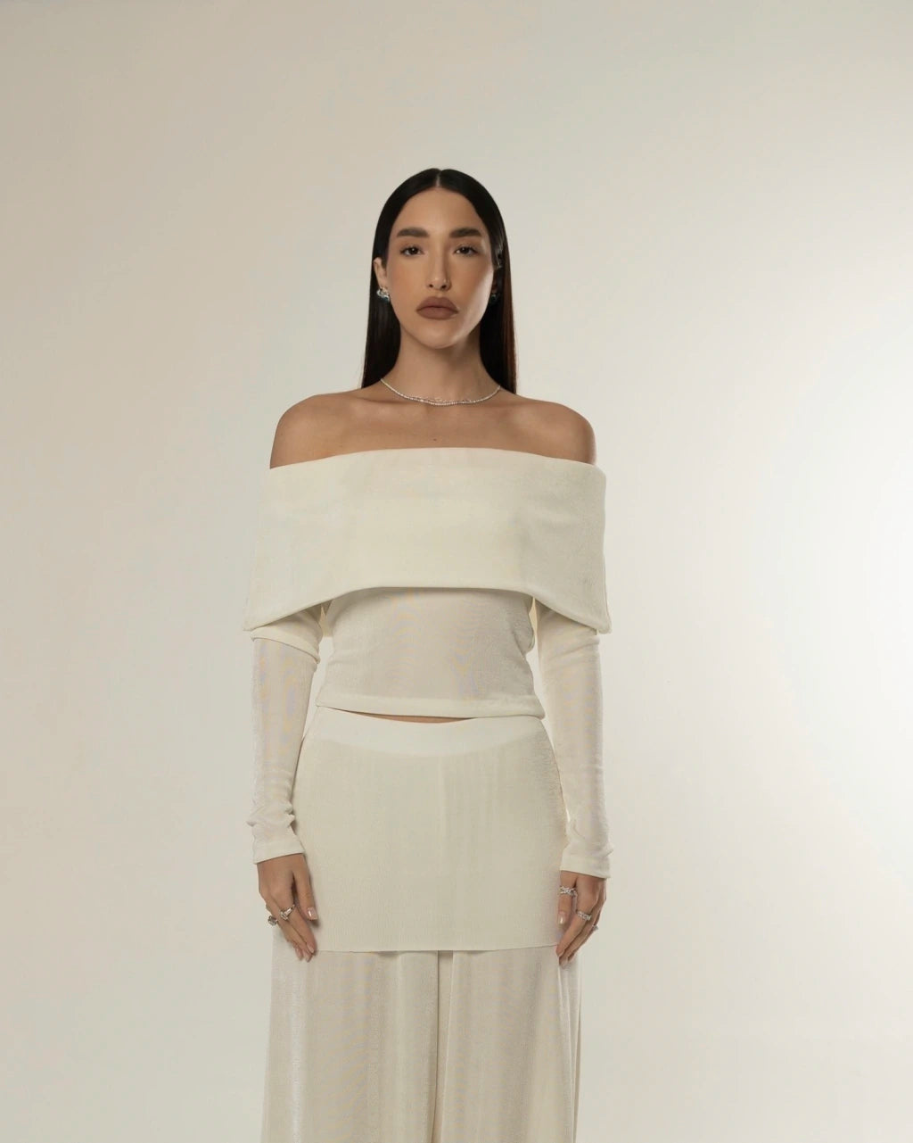 Blusa ombro a ombro - Off White