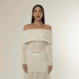 Blusa ombro a ombro - Off White