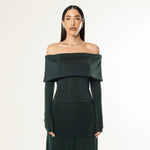 Blusa ombro a ombro - Verde