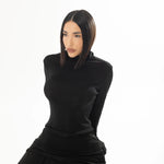 Blusa gola alta - Preto
