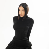 Blusa gola alta - Preto