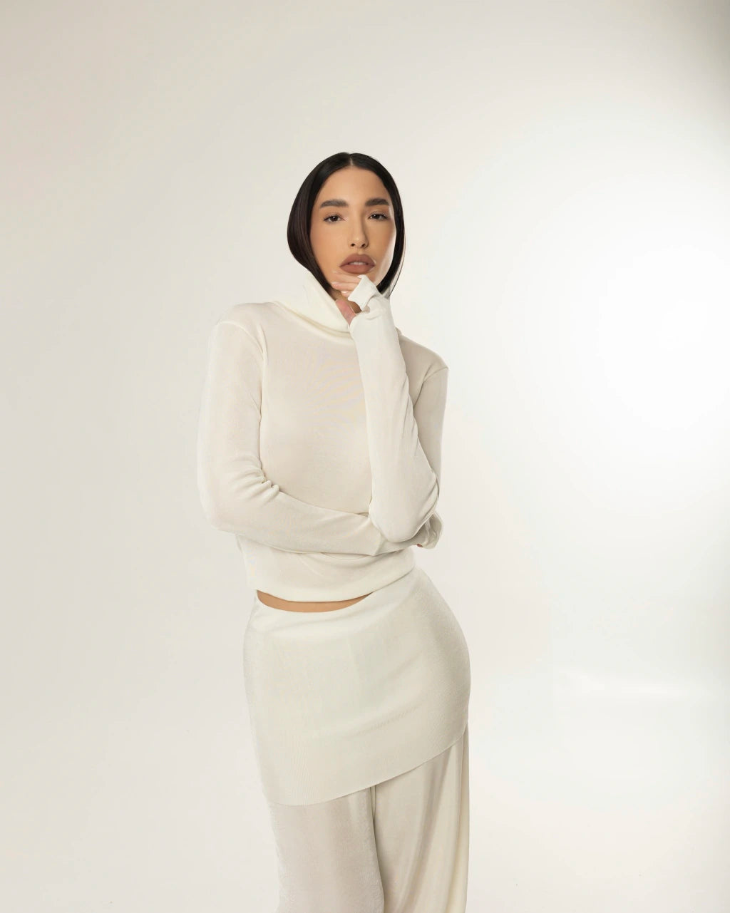 Blusa gola alta - Off White