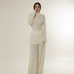Calça com saia sobreposta - Off White