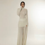 Calça com saia sobreposta - Off White