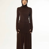 Blusa gola alta - Marrom