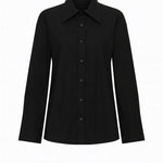 Camisa Tricoline Alongada - Preta