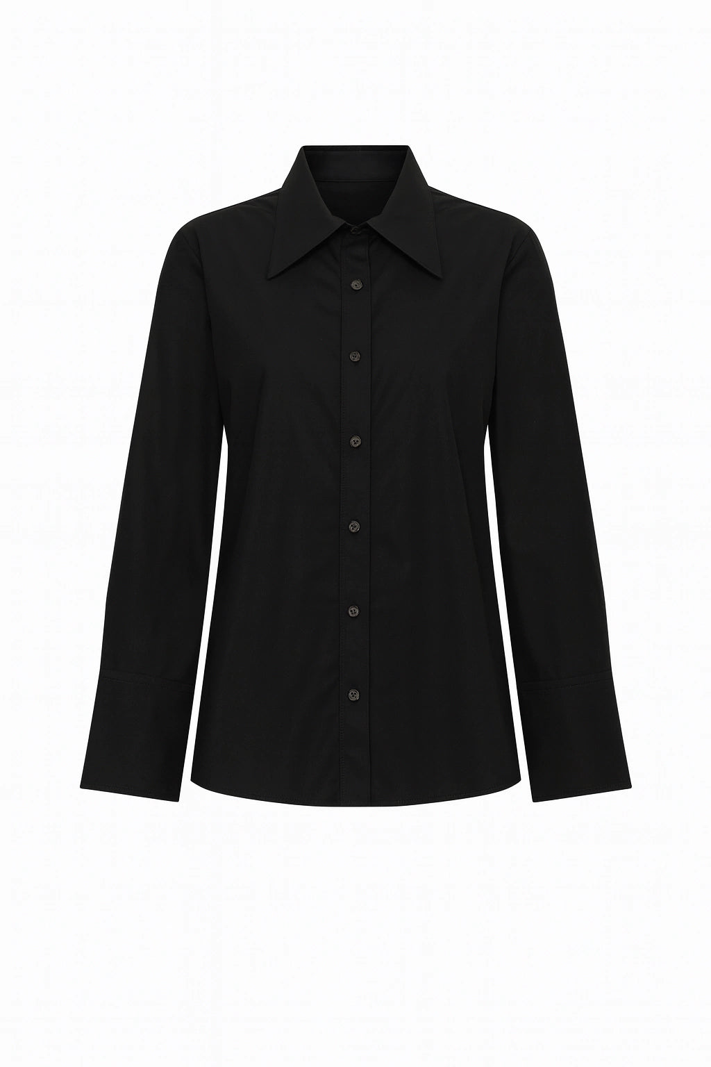 Camisa Tricoline Alongada - Preta