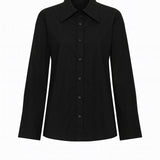 Camisa Tricoline Alongada - Preta