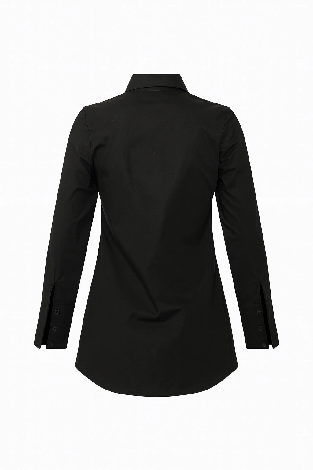 Camisa Tricoline Alongada - Preta