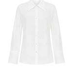 Camisa Tricoline Alongada - Branca