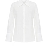 Camisa Tricoline Alongada - Branca