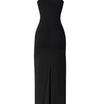 Vestido longo decote nadador - Preto