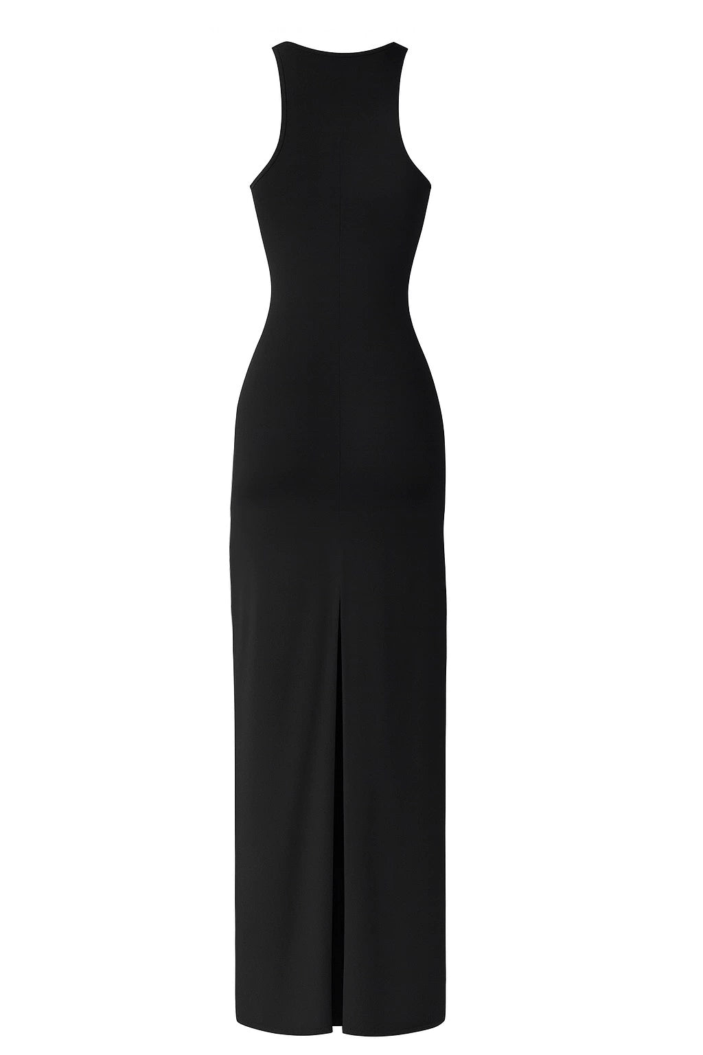 Vestido longo decote nadador - Preto