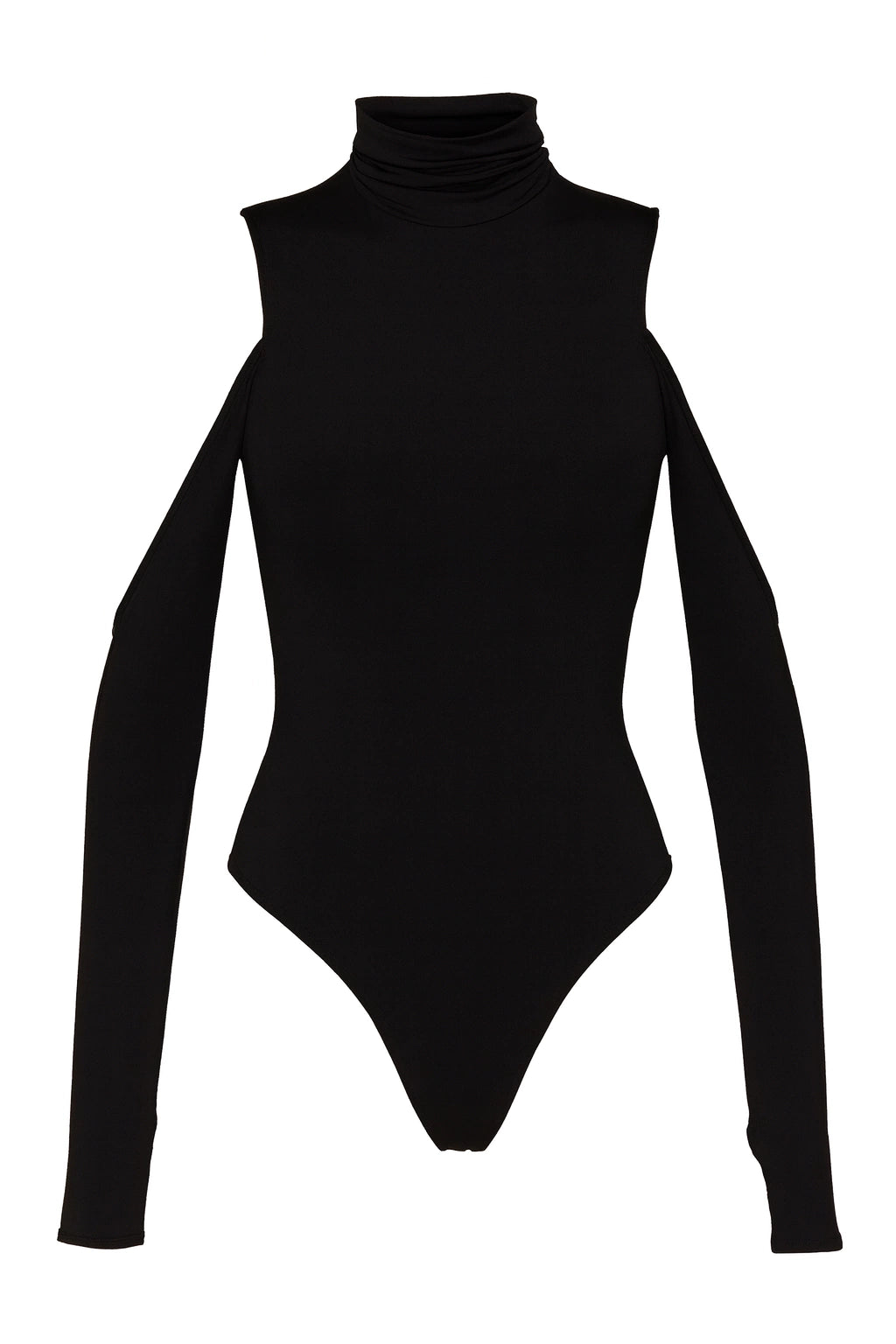 Body com recorte e gola alta - Preto