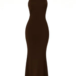 Vestido frente única - Marrom