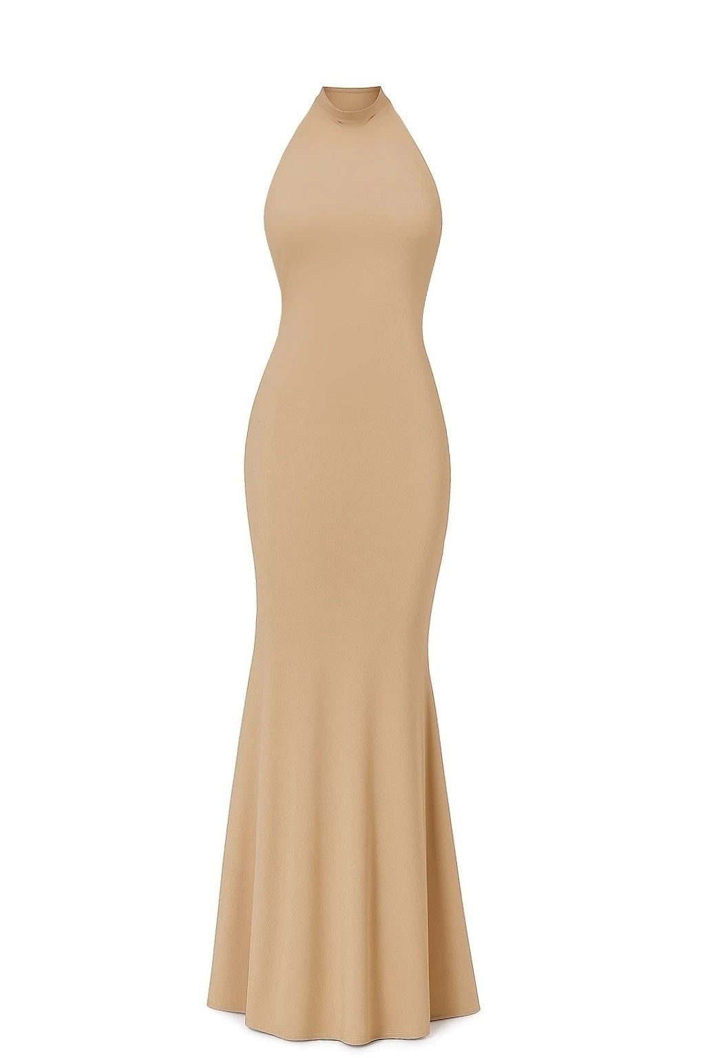 Vestido frente única - Nude Escuro