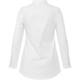 Camisa Tricoline Alongada - Branca
