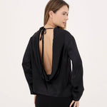 Blusa de costas abertas - Preta