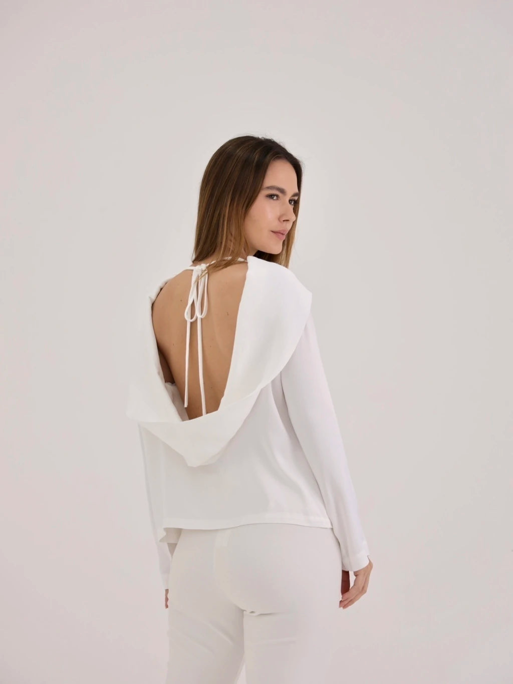 Blusa de costas abertas - Off white