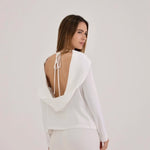 Blusa de costas abertas - Off white