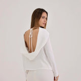 Blusa de costas abertas - Off white