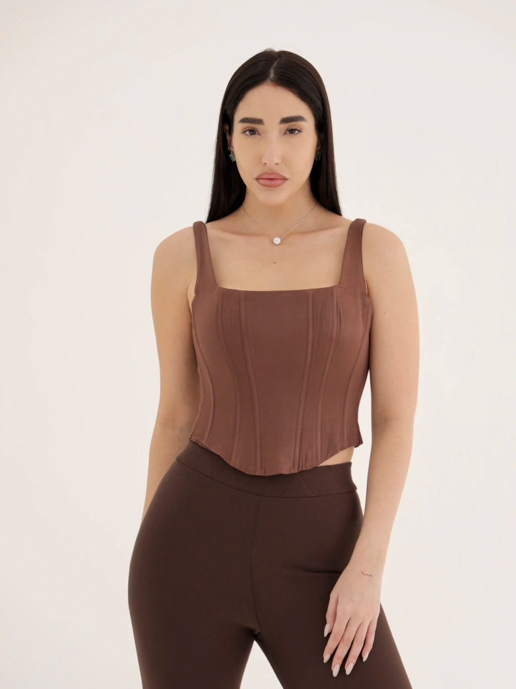 Corset estruturado - Marrom
