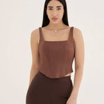 Corset estruturado - Marrom