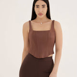 Corset estruturado - Marrom