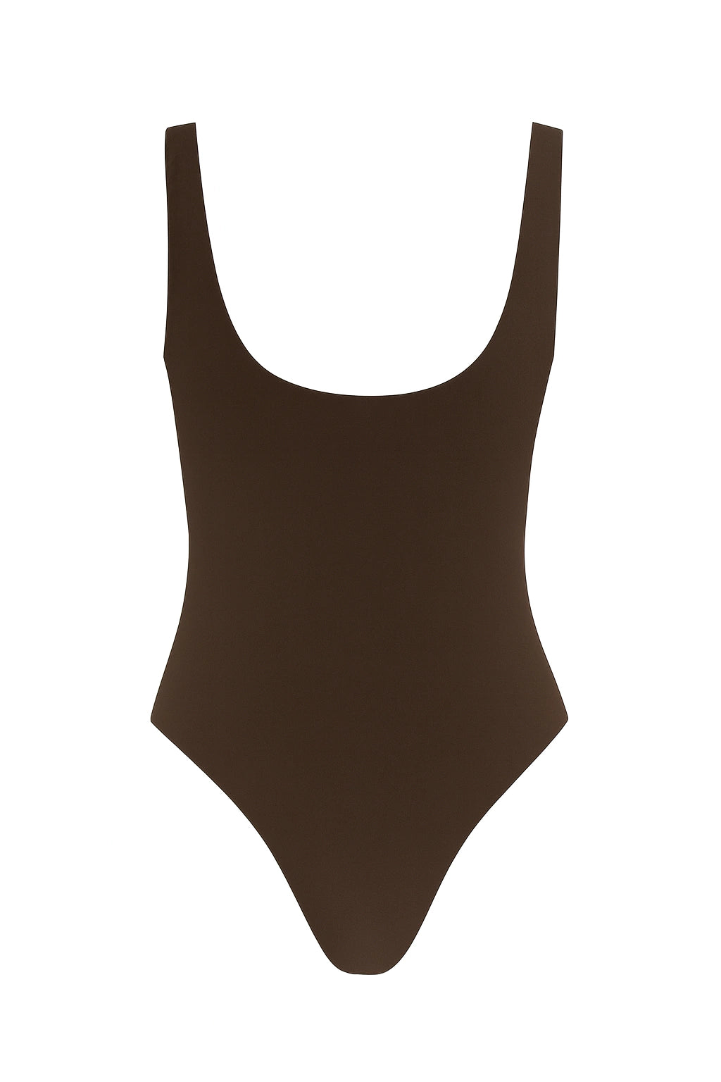 Body duplo decotado - Marrom